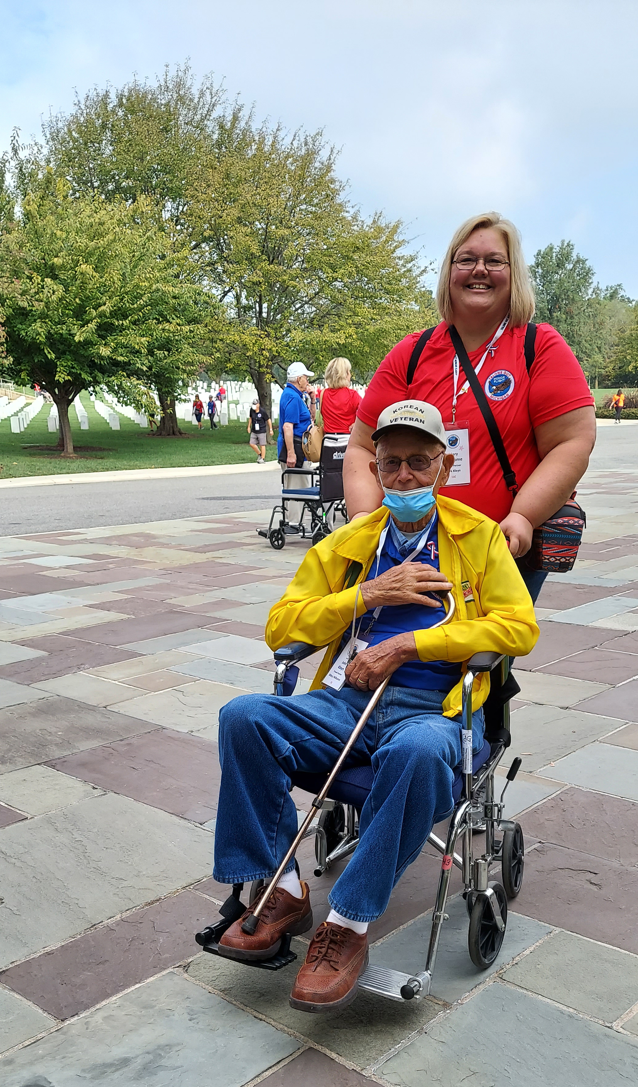 Ottawa County Farm Bureau board member Mary Willcome escorted her father, Korean War veteran John Kleyn, throughout the Sept. 18 Honor Flight to sites in Washington, D.C.