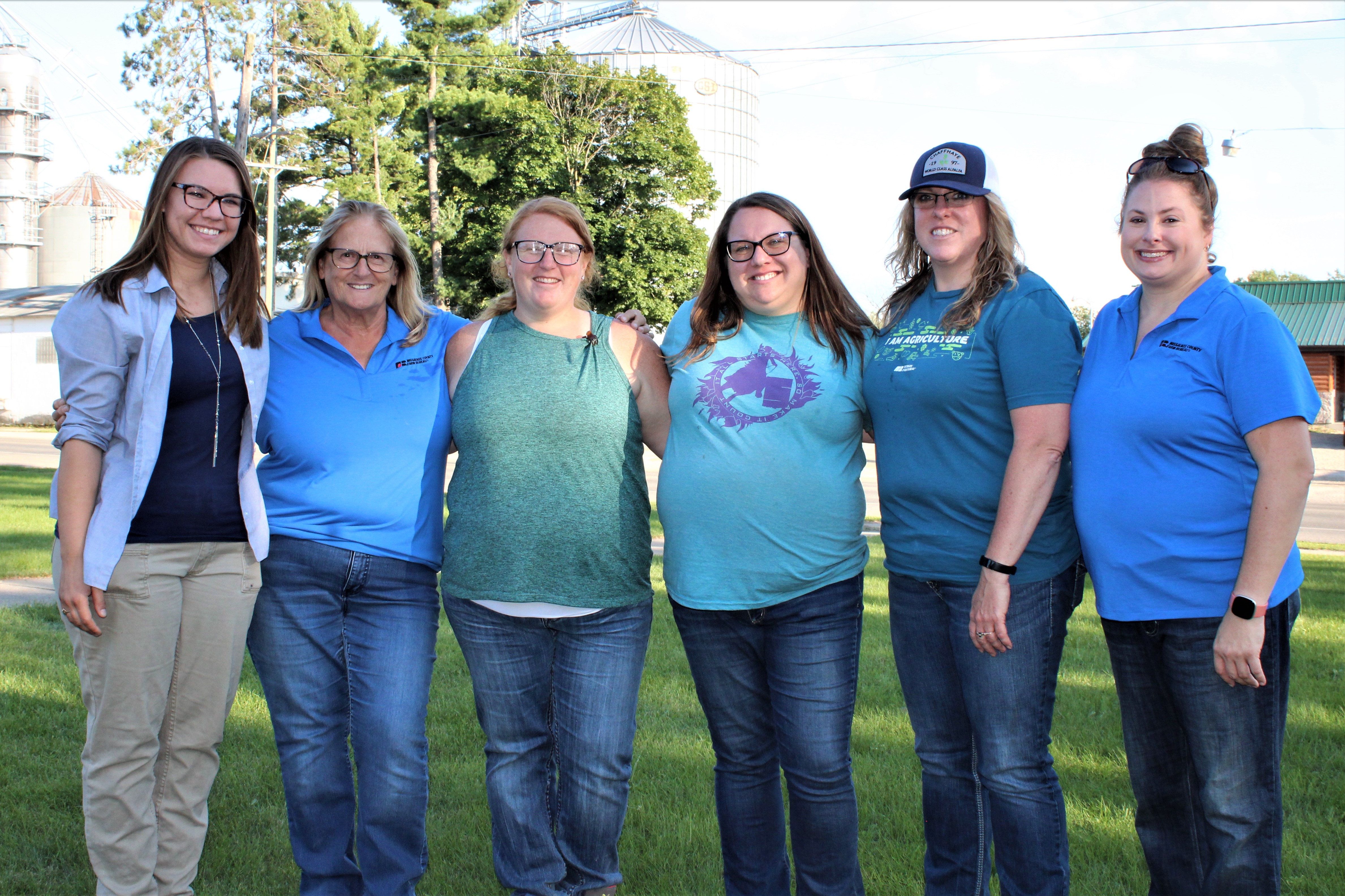 Missaukee County Farm Bureau’s movers and shakers (from left): MFB Regional Manager Nicole Jennings, Vice President and P&E Chair Ellen Vanderwal, Young Farmer Chair Chelsea Jones, Lonit Huston, President Jodi DeHate, Administrative Manager Katy Eggle. Not pictured: Jordan Smith.