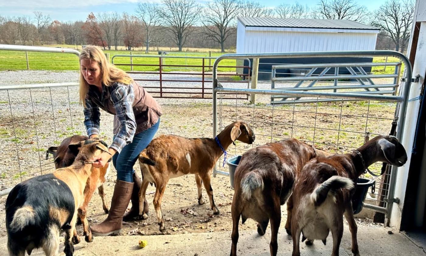 Heather WIlliams and goats