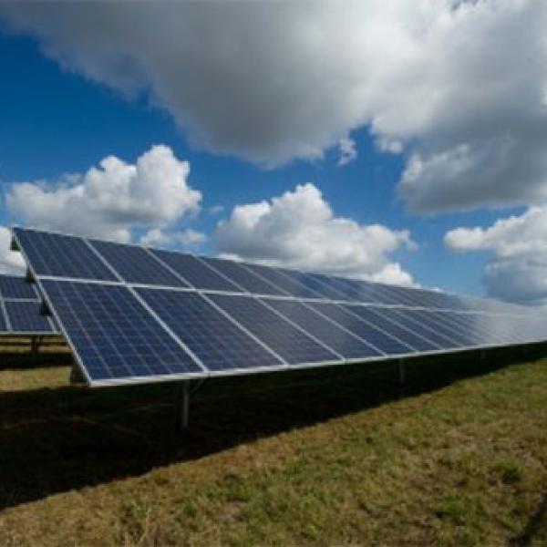 solar panel field